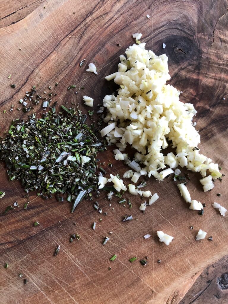 Finely Chopped Rosemary and Garlic