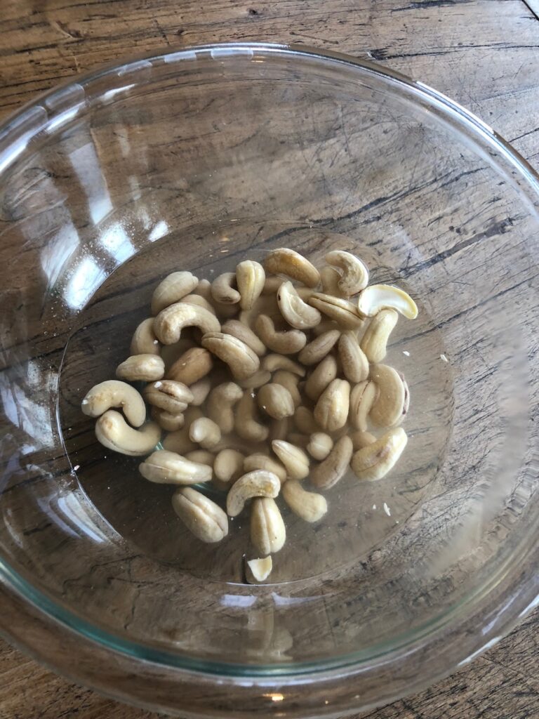 Soaking Raw Cashews to make Vegan Chipotle Crema