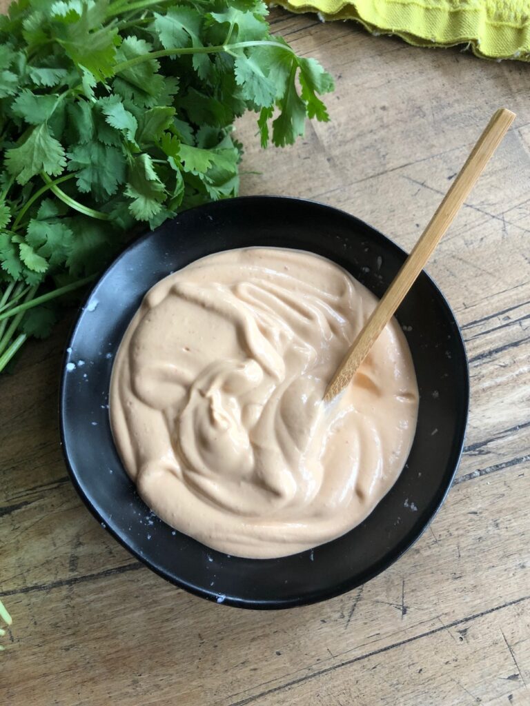 Vegan Chipotle Crema ready to serve!