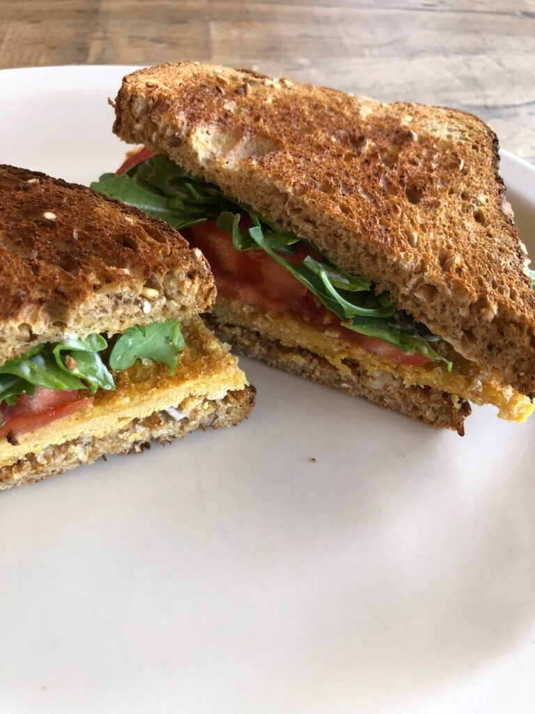 chickpea cutlet sandwich