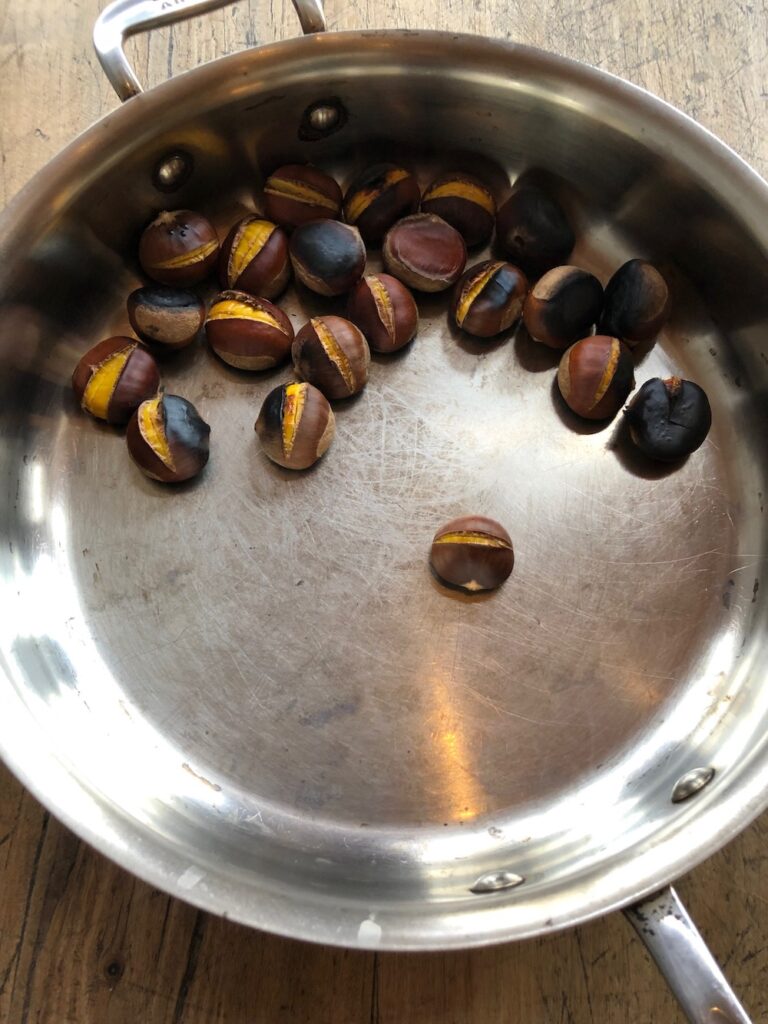 Roasting Chestnuts on the Stovetop