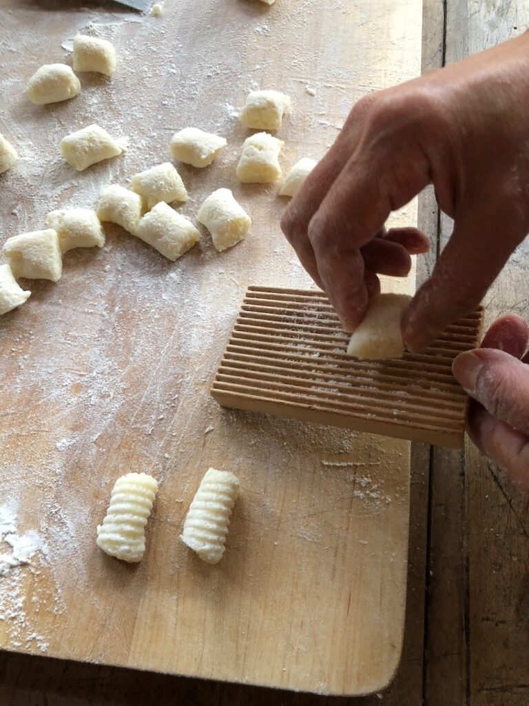 Rolling the gnocchi