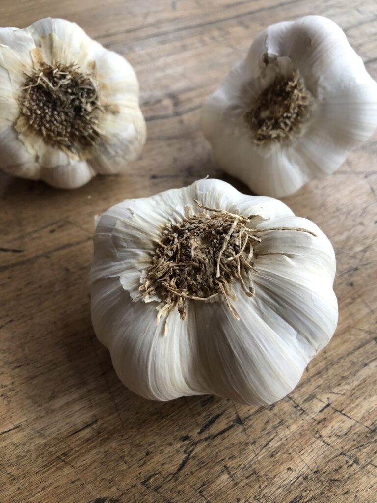 3 whole heads of garlic.