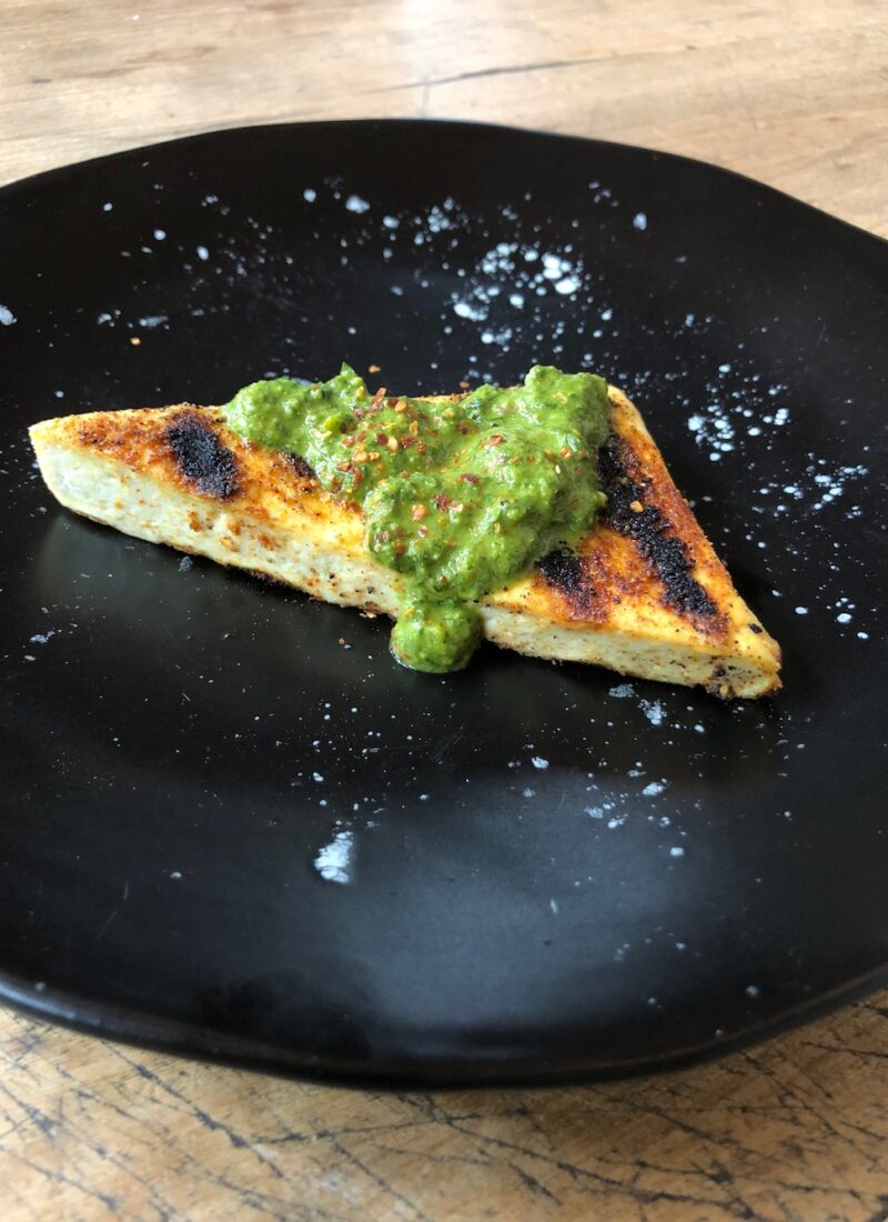 Grilled Tofu with Chimichurri Sauce